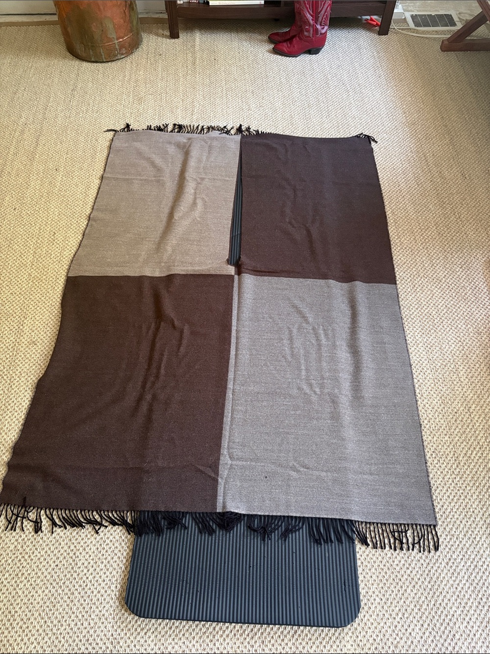 Classic Two-Tone Brown/Beige/Grey - CASHMERE wrap